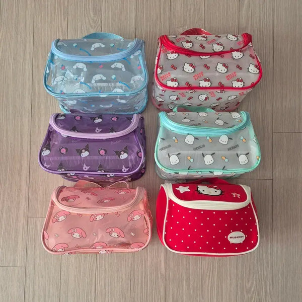 [BUNJANG] Sanrio Characters Clear Pouch / 산리오 캐릭터 투명 파우치