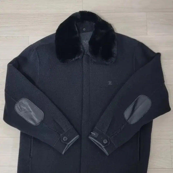 [BUNJANG] Balmain Cashmere Blend Fur Collar Leather Patch Handmade Wool Jacket / 발망(BALMAIN) 캐시미어 혼방 퍼 칼라 가죽패치 핸드메이드 울 자켓
