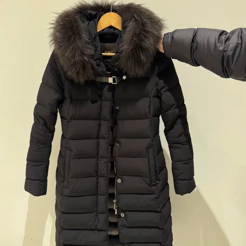 [BUNJANG] Moorer Merak_KN Belted Down Padded Coat Black / (급처 ) 무레르 MOORER 블랙 패딩 MERAK_KN