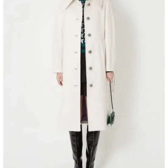 [BUNJANG] Lucky Chouette Ivory Wool Coat / 럭키슈에뜨 아이보리코트