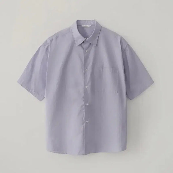 [BUNJANG] Blankroom Fine Day Box Shirt Purple Blue / 블랭크룸 파인데이 박스셔츠 퍼플블루