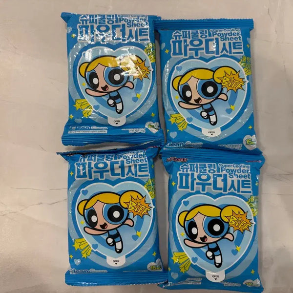 [BUNJANG] Super Cooling Powder Sheets (4 Pack) / 슈퍼 쿨링 파우더 시트 4개