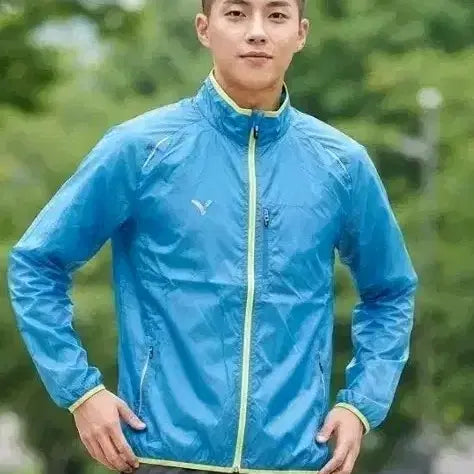 [BUNJANG] Victor Aqua Blue Windbreaker XL (105) / [빅터 정품.무료배송]새상품.정가 156000원. 아쿠아 블루 바람막이 XL(105)