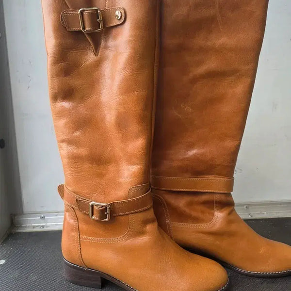 [BUNJANG] Vintage Cowhide Handmade Boots (235mm) / 빈티지 소가죽 부츠 미사용새제품 235mm 수재화