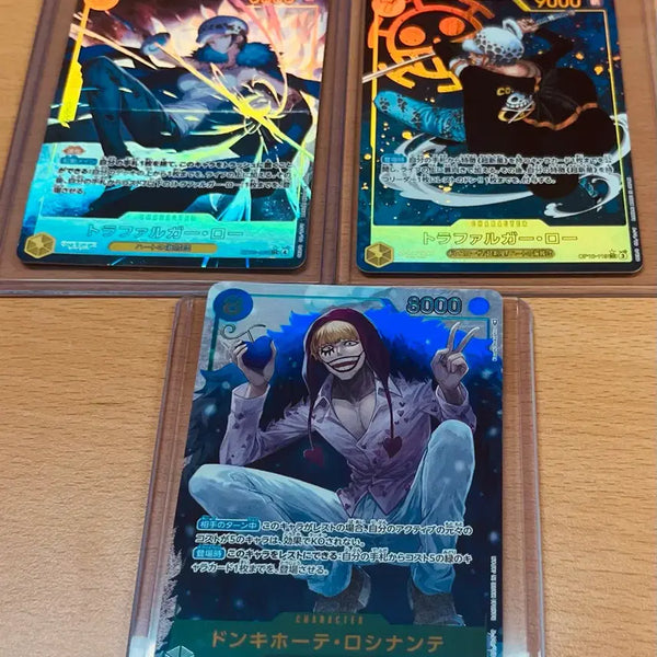 [BUNJANG] One Piece Card Game Trafalgar Law - Donquixote Rosinante SEC* Shikpere 3-Card Bundle Set / (원피스카드)일판 트라팔가 로 - 돈키호테 로시난테  SEC* 시크페레 3종 일괄 판매