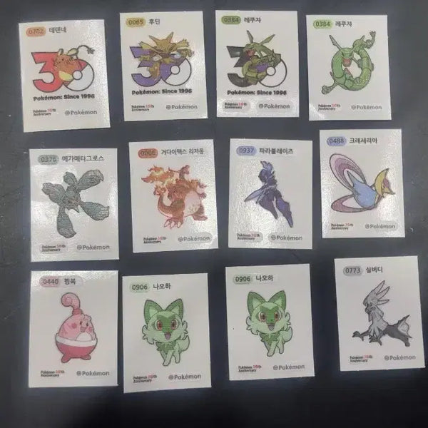 [BUNJANG] Pokemon 30th Anniversary Stickers Bundle / 포켓몬 카드 30주년 기념