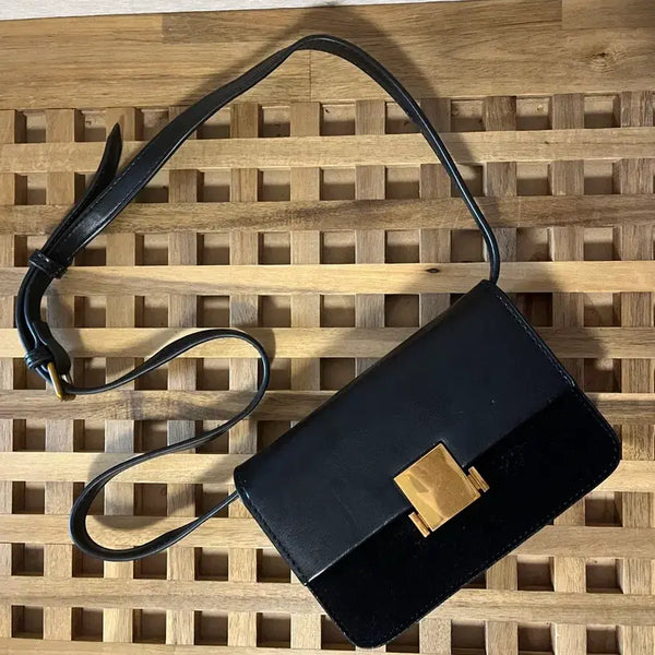 [BUNJANG] Modern Classic Box Bag Mini Shoulder Bag Clutch Black / 모던한 클래식 박스백 블랙 미니 숄더백 클러치