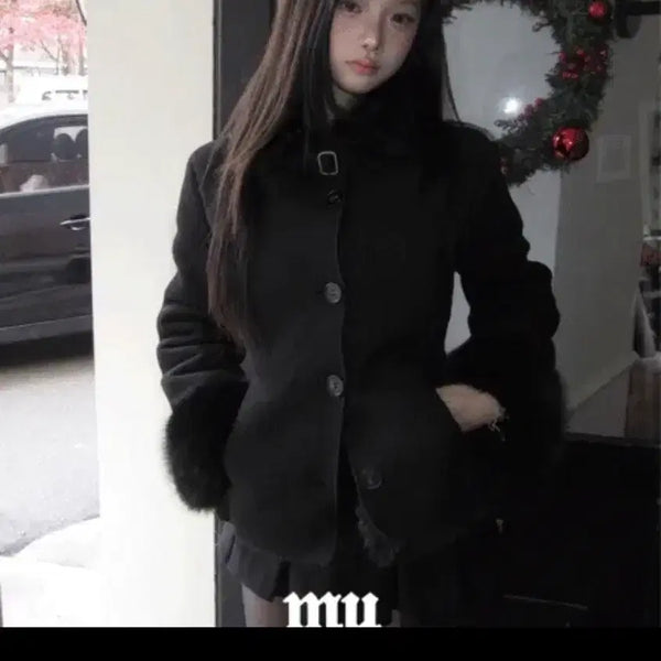 [BUNJANG] Women's Fur Mustang Jacket / 퍼 무스탕 양지뢰 지뢰 양산형