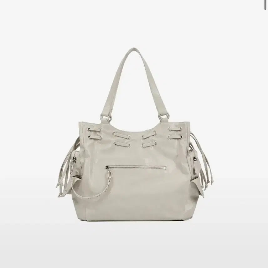 [BUNJANG] DEINET NEW STUD STRING BIG BAG ASH BEIGE / 다이닛 뉴 스터드 스트링 빅 백