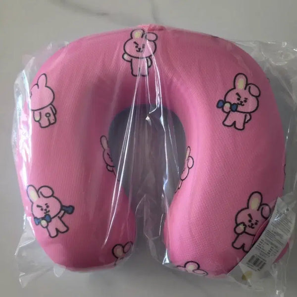 [BUNJANG] BT21 COOKY Mesh Memory Foam Neck Pillow / 방탄소년단 굿즈 BT21 쿠키 메쉬 메모리폼 목베개 / 라인프렌즈