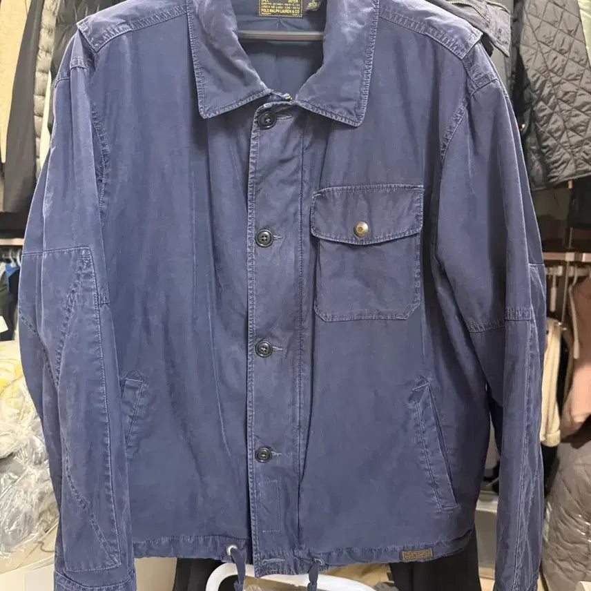 [BUNJANG] Polo Ralph Lauren Navy A-2 Deck Jacket / 폴로 미해군 A-2 덱자켓