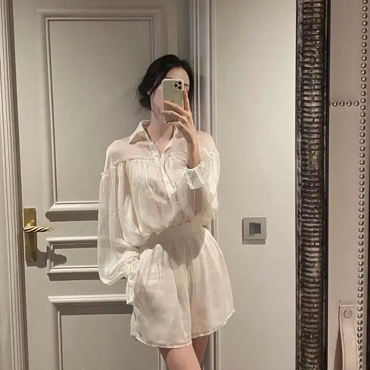 [BUNJANG] Labelle Blanc Margot Blouse & Pants Set / 마고 블라우스, 라벨르블랑 마고블라우스 마고팬츠  세트,기념일, 데이트룩, 여친룩
