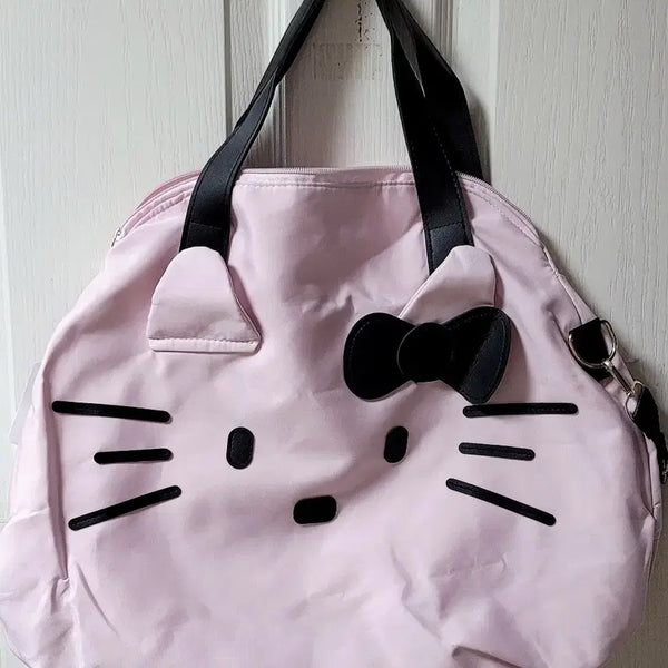 [BUNJANG] Sanrio Hello Kitty Large Boston Shoulder Bag / 산리오 헬로키티 핑크/블랙 대용량 보스턴/숄더백(새상품) 가방