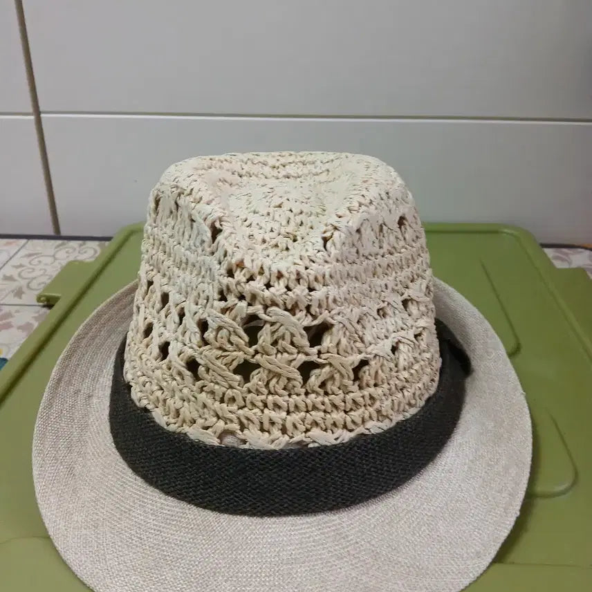 [BUNJANG] Women's Fedora Straw Hat - Beige / 페도라여성 밀짚모자 베이지색