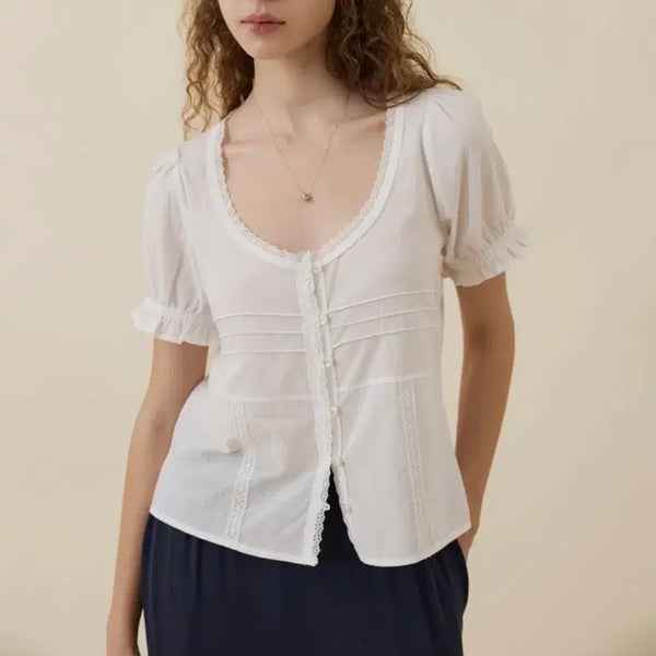 [BUNJANG] Magnet Archive Round Smooth Blouse / 마그넷아카이브 블라우스 Round Smooth Blouse