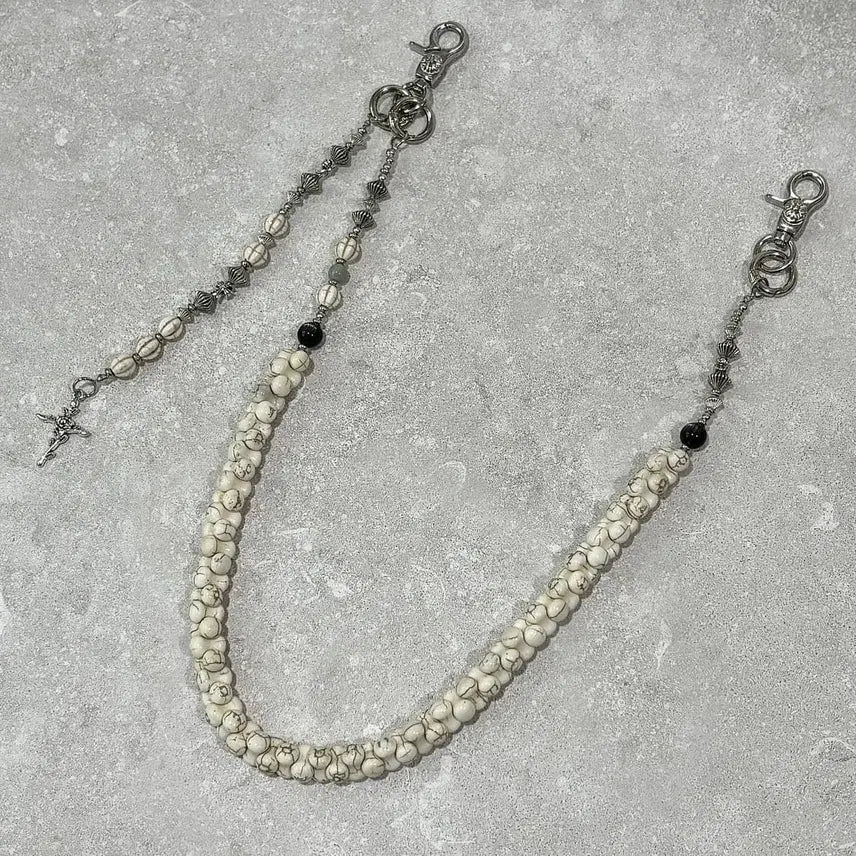 [BUNJANG] Mongle Sunstone Link Cross Chain Keychain / 몽글 썬스톤 링크 크로스 링크 체인 키링