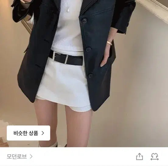 [BUNJANG] Modern Robe Ther Leather Jacket / 모던로브 테르 레더자켓