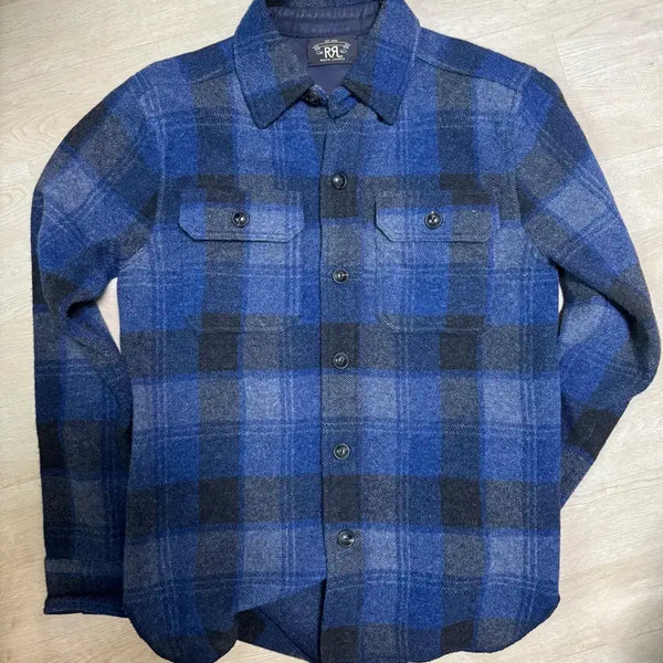[BUNJANG] RRL Plaid Wool Cashmere Workshirt / double rl 더블알엘 플래드 울 캐시미어 워크셔츠 rrl