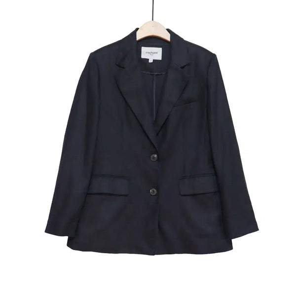 [BUNJANG] Cacharel Linen Single Jacket Black 55 / 까샤렐 Cacharel 린넨 싱글 자켓 블랙 55