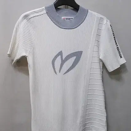 [BUNJANG] Master Bunny Edition Women's Ribbed Jacquard T-Shirt White Size 85 / 마스터바니 여성 골지 자카드 티셔츠 85