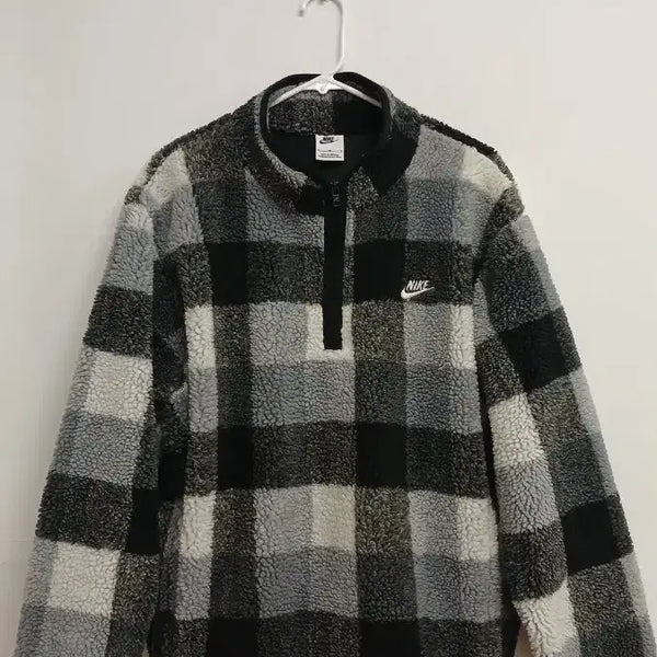 [BUNJANG] Nike Fleece Check Jacket M / 나이키 플리스 체크 자켓 M