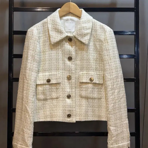[BUNJANG] Sandro Tweed Crop Jacket / [92] 산드로 sandro 트위드 크롭 자켓 14.9