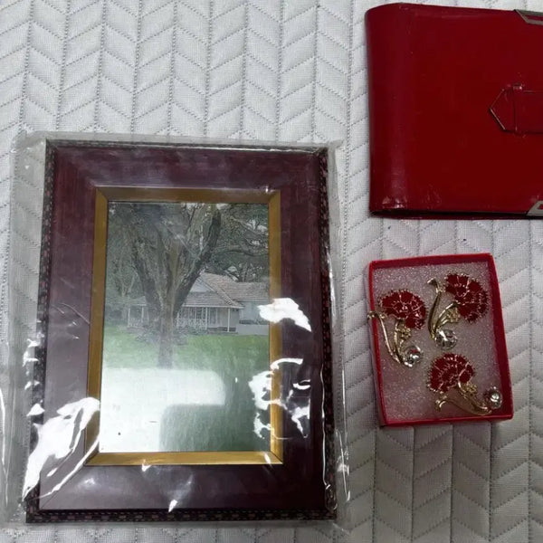 [BUNJANG] Antique Frame Mini Wallet Brooch Set / 엔틱 액자 미니 지갑 브로치 세트