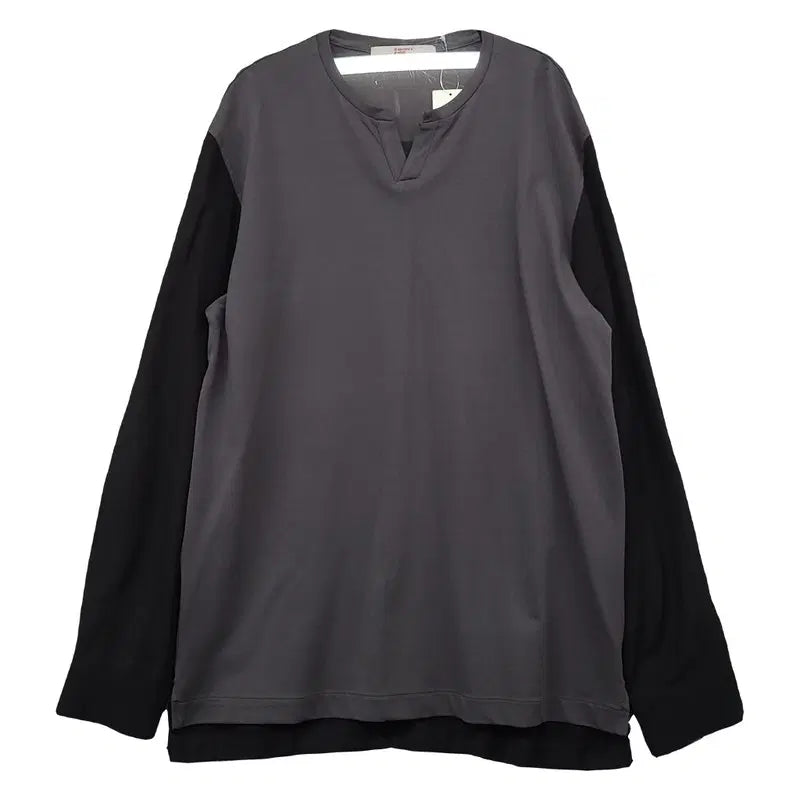 [BUNJANG] 8seconds Basic Casual Long-Sleeve T-Shirt XL / 에잇세컨즈 그레이 폴리에스터 베이직 캐주얼 긴팔 티셔츠 XL