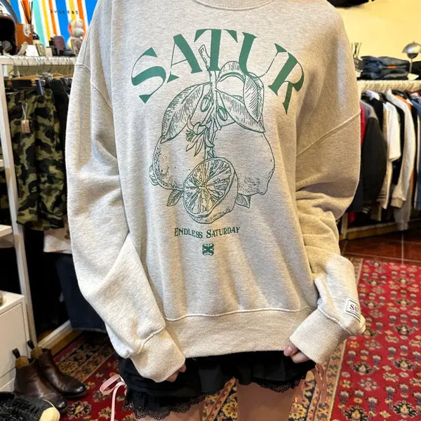 [BUNJANG] S E T T E R Capri Citron Drawing Graphic Sweatshirt / 세터 카프리 시트론 드로잉 그래픽 맨투맨