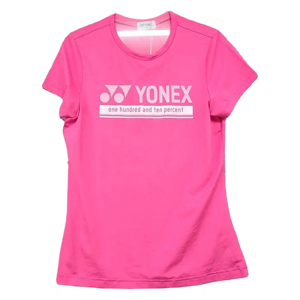 [BUNJANG] YONEX Printing Pink Functional Training T-Shirt / 요넥스 프린팅 핑크 기능성 트레이닝 반팔티 85