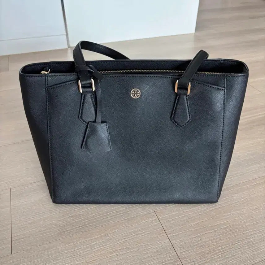 [BUNJANG] Tory Burch Black Leather Tote Bag / 토리버치 블랙 토트백