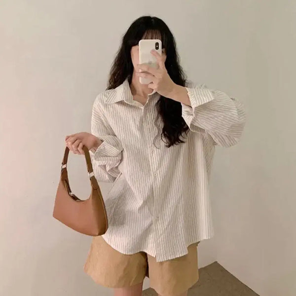 [BUNJANG] Striped Oversized Fit Shirt / 스트라이프 오버핏 셔츠