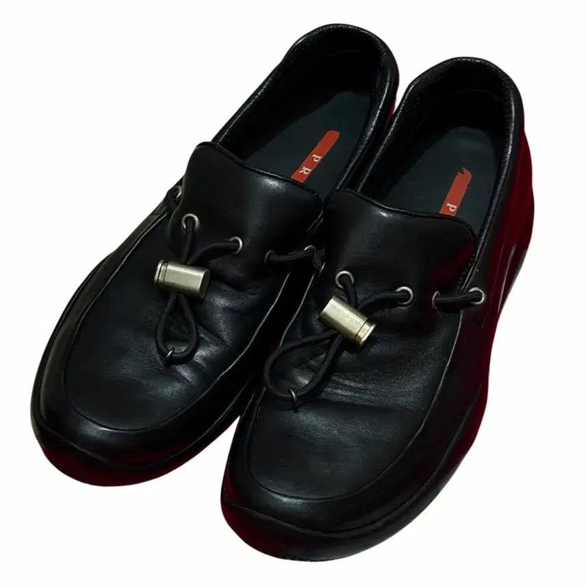 [BUNJANG] Prada Sport 90s Toggle String Loafers Black / 90s 프라다 스포츠 토글 스트링 로퍼 블랙