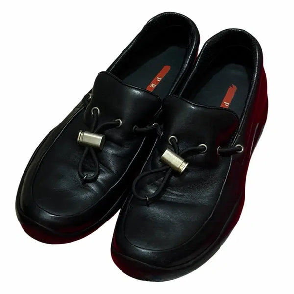 [BUNJANG] Prada Sport 90s Toggle String Loafers Black / 90s 프라다 스포츠 토글 스트링 로퍼 블랙