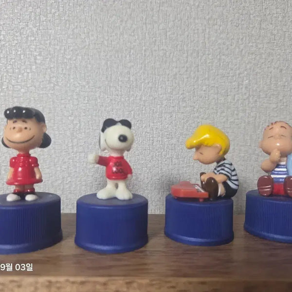 [BUNJANG] Snoopy Character Pepsi Bottle Cap Figure 4-Set / 스누피 캐릭터 팹시뚜껑 피규어 4종 세트