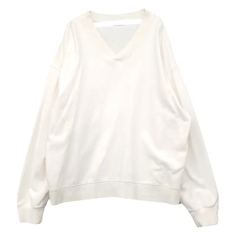 [BUNJANG] Musinsa Standard White Cotton 100% Basic Round Sweatshirt XL / 무신사스탠다드 화이트 코튼 100% 베이직 라운드 맨투맨 XL