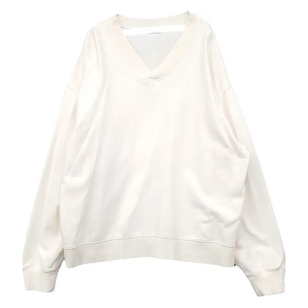 [BUNJANG] Musinsa Standard White Cotton 100% Basic Round Sweatshirt XL / 무신사스탠다드 화이트 코튼 100% 베이직 라운드 맨투맨 XL
