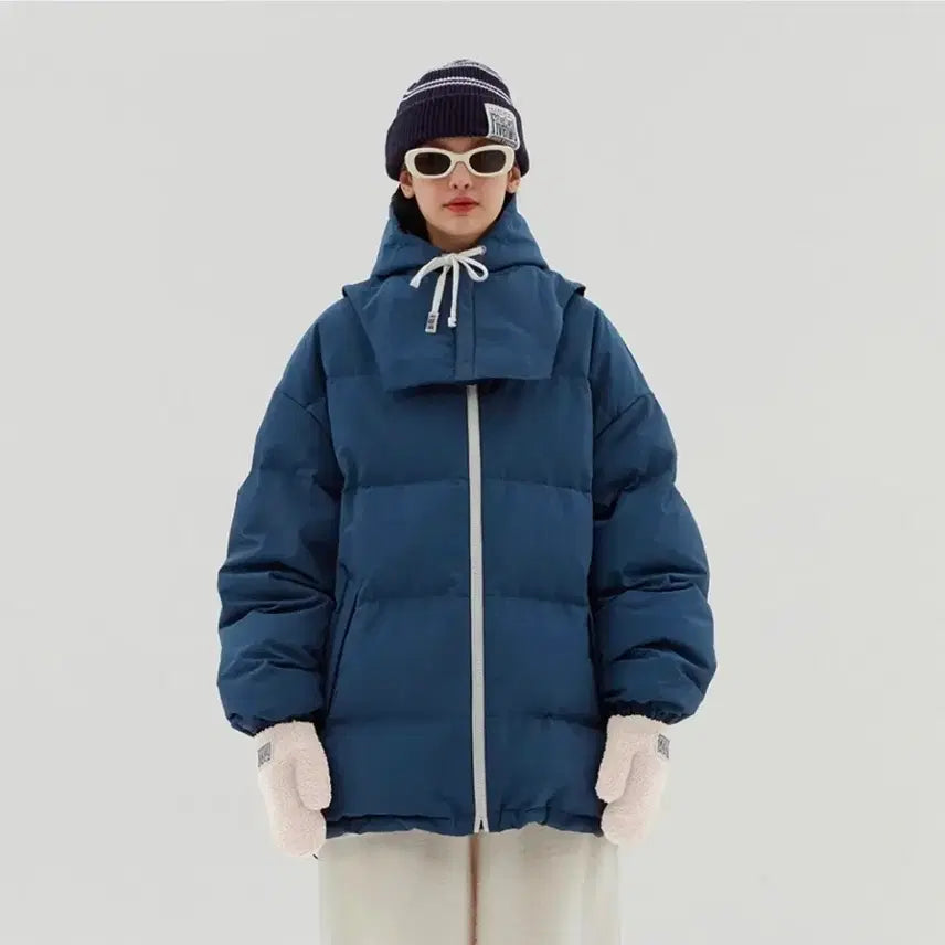 [BUNJANG] OIOI Oversized Padded Jacket Blue / 오아이오아이 오버사이즈 패딩 블루