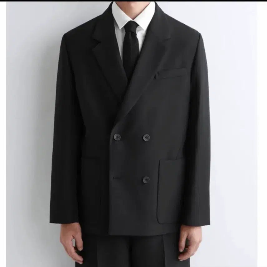 [BUNJANG] COS Double-Breasted Jacket Black / Cos 더블브레스트자켓 52