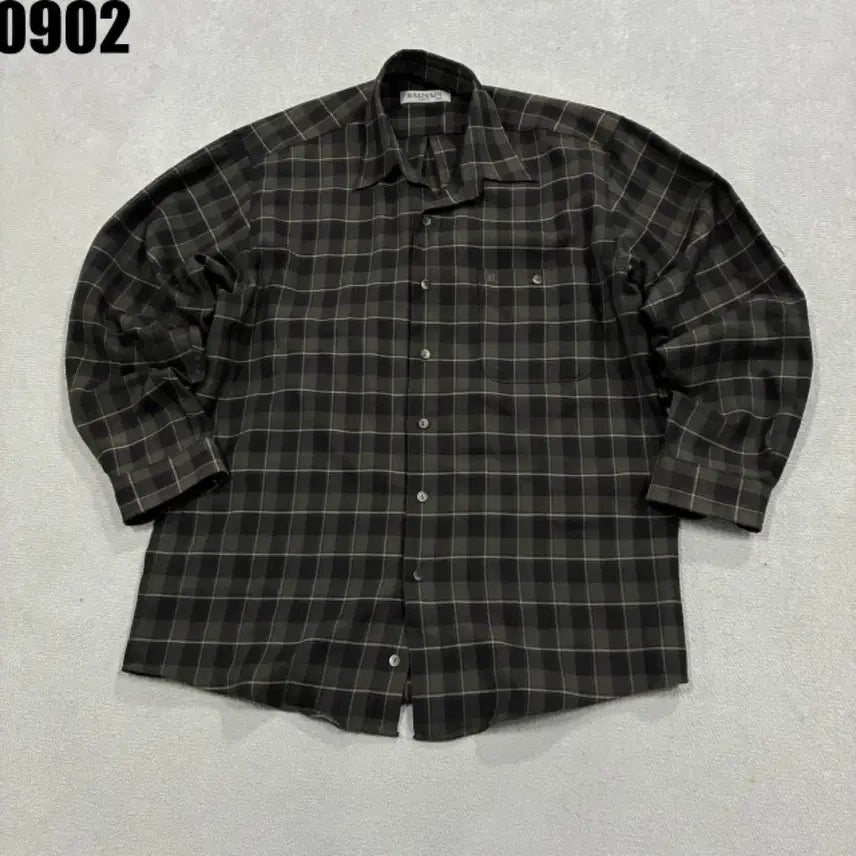 [BUNJANG] Balmain Checkered Shirt 100 / 발망 체크 남방 셔츠 100