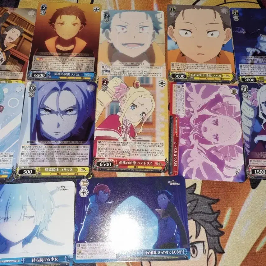 [BUNJANG] Re:Zero 63-Card Merchandise Bundle Set / 리제로 카드 굿즈 63장 세트 일괄 급처