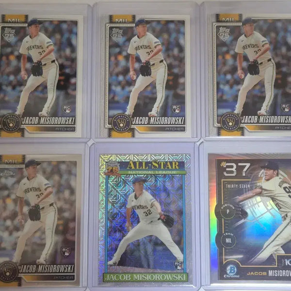 [BUNJANG] Jacob Misiorowski 6-Card Lot Baseball Cards / MLB topps 제이콥 미저로우스키 6장 랏 판매
