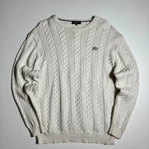 [BUNJANG] BEAMS Classic Cable Knit Sweater / 빔즈 하트 BEAMS 클래식 케이블 꽈배기 니트 스웨터 R3816