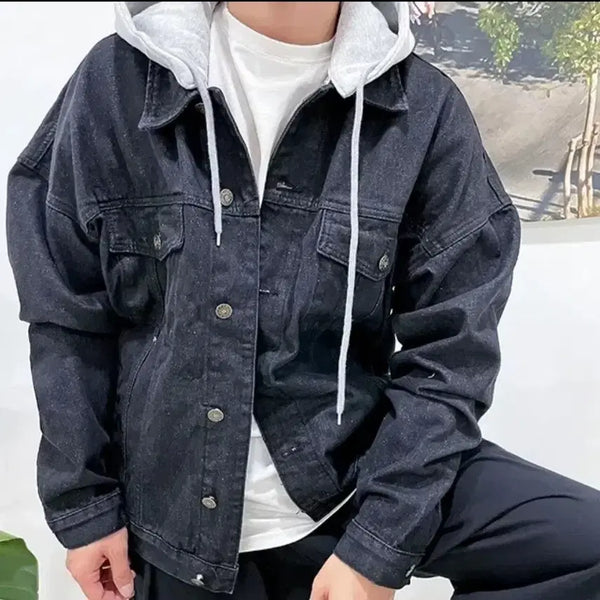 [BUNJANG] Detachable Hood Denim Jacket / 청 데님 후드 탈부착 자켓
