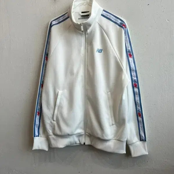 [BUNJANG] New Balance Sideline White Track Top Jersey / 뉴발란스 사이드라인 화이트 트랙탑 져지 100