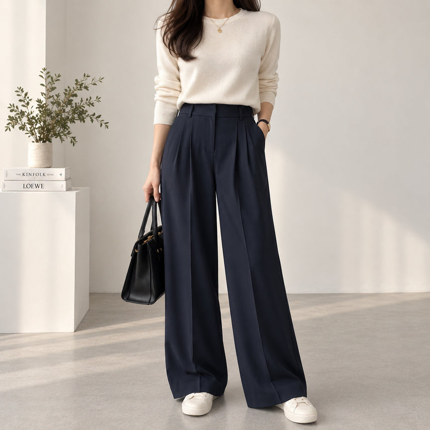 [BUNJANG] CC Collect Two-Tuck Wide Pants / [26]씨씨콜렉트 투턱 와이드 팬츠