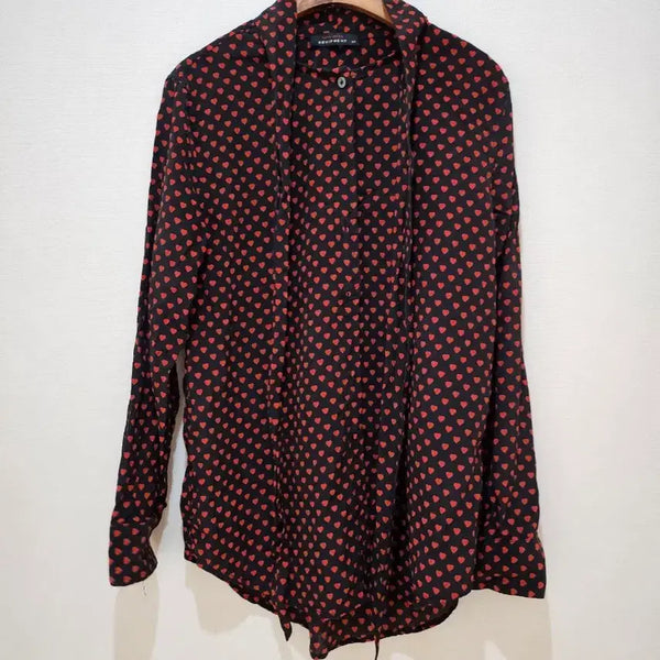 [BUNJANG] Equipment Heart Pattern Blouse / 이큅먼트 블라우스