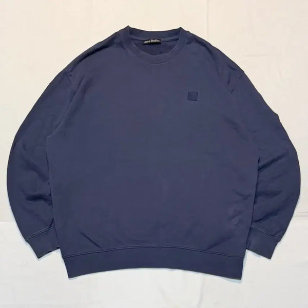 [BUNJANG] Acne Studios Fairview Face Sweatshirt Washed Navy / 아크네 스튜디오 페어뷰 페이스 맨투맨 워시드 네이비