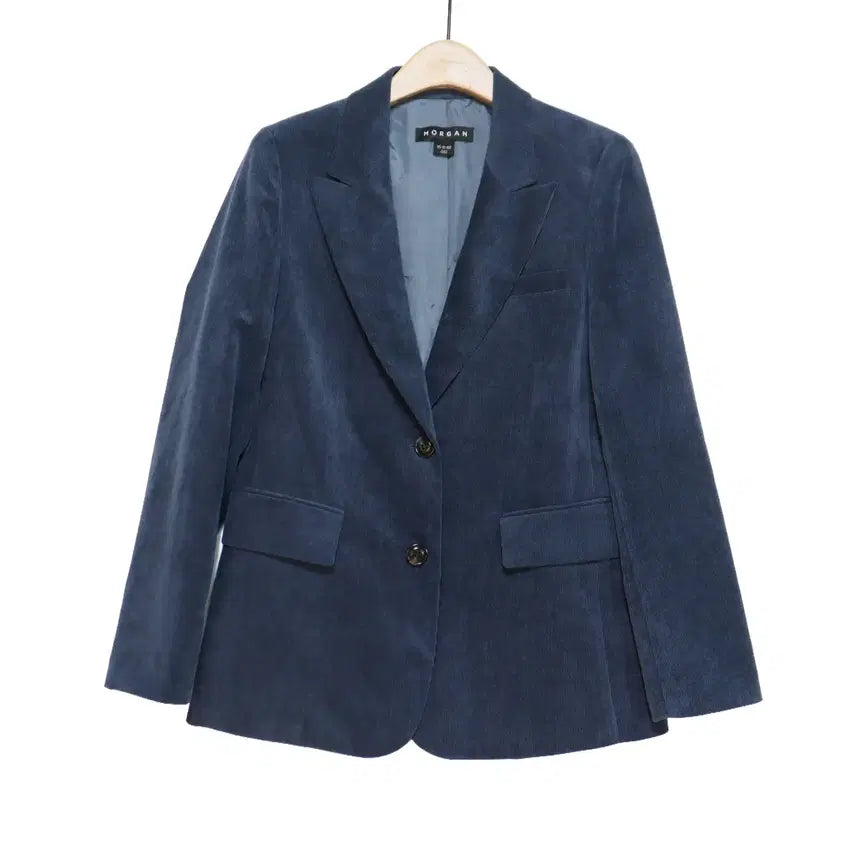[BUNJANG] Morgan Navy Corduroy Single Jacket 55 / 모건 MORGAN 네이비 코듀로이 싱글 자켓 55