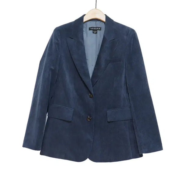 [BUNJANG] Morgan Navy Corduroy Single Jacket 55 / 모건 MORGAN 네이비 코듀로이 싱글 자켓 55